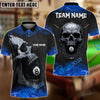 BlueJose Billiards Ball 8 Skull Thunder Personalized Name Shirt (4 Colors)