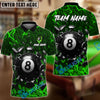BlueJose Billiards 8-Ball Crack Wall Personalized Name, Team Name Unisex Shirt (6 Colors)