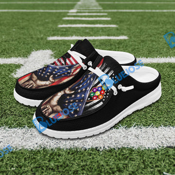 BlueJose Billiards American Flag 9 Ball Player Mesh Dude Shoes