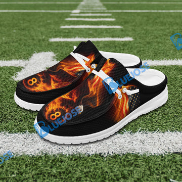 BlueJose Billiards Ball 8 Eagle Flag Flame Mesh Dude Shoes (4 Colors)