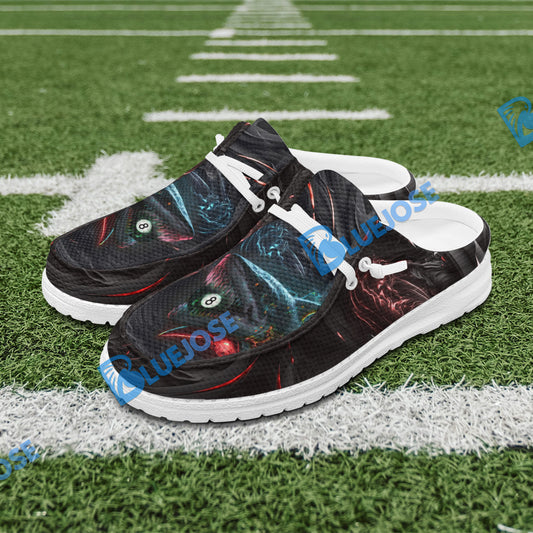 BlueJose Billiards 8 Ball Hell Flame Shark Mesh Dude Shoes (4 Colors)