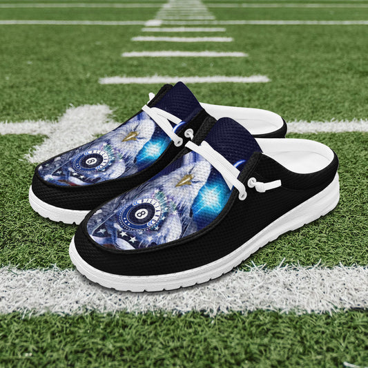 BlueJose Billiards Ball 8 Cross Eagle American Flag Mesh Dude Shoes (4 Colors)