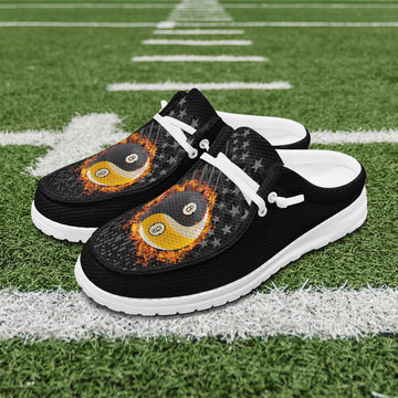 BlueJose Billiards Ball 8 & 9 Fire Black US Flag Yinyang Mesh Dude Shoes