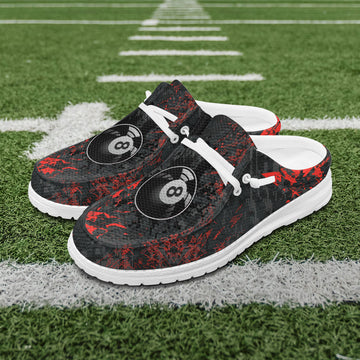 BlueJose Billiards 8 Ball Black Stains Grunge Mesh Dude Shoes (5 Colors)