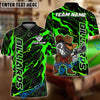 BlueJose Billiards Cowboy 8 Ball Lightning Splash Street Art Customized Name, Team Name 3D Shirt (6 Colors)