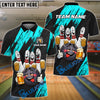 BlueJose Bowling & Pins Funny Beer Drunk Gang Customized Name, Team Name 3D Shirt (6 Colors)