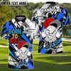 BlueJose Born To Golf – Street Swing Golf Polo Customized Name, Team Name 3D Shirts (4 Colors)