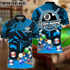 BlueJose Billiards 8 Ball Sport Tour Personalized Name Shirt (6 Colors)