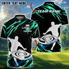 BlueJose Disc Golf Power Throw Polo Personalized Name, Team Name 3D Shirt (4 Colors)