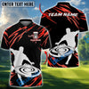 BlueJose Disc Golf Power Throw Polo Personalized Name, Team Name 3D Shirt (4 Colors)
