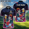 BlueJose Golf & Beer Time Polo Personalized Name, Team Name 3D Shirt (4 Colors)
