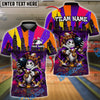 BlueJose Bowling & Pins Graffiti Street Lane King Customized Name, Team Name 3D Shirt (4 Colors)