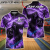 BlueJose Bowling And Pins Thunder & Scythe Reaper Customized Name, Team Name 3D Shirt (4 Colors)