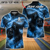 BlueJose Bowling And Pins Thunder & Scythe Reaper Customized Name, Team Name 3D Shirt (4 Colors)