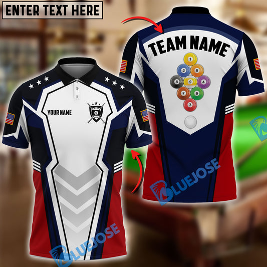 BlueJose Billiards 9-Ball Glory To America Personalized Shirt
