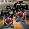 BlueJose Bowling Awareness Ribbons Black And White Personalized Shirt (2 Colors)