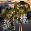 BlueJose Darts Thunder Lightning Dartboard Design Personalized Name, Team Name Unisex Shirt (6 Colors)