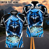 BlueJose Darts Angry Wolf Lightning Dartboard Design Personalized Name, Team Name Unisex Shirt (4 Colors)