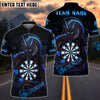 BlueJose Darts Dragon Asian With Dartboard Design Personalized Name, Team Name Unisex Shirt (6 Colors)