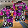 BlueJose Bowling And Pins Funny Beer Drunken Strike Street Style Customized Name, Team Name 3D Shirt (4 Colors)