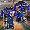 BlueJose Bowling And Pins Funny Beer Drunken Strike Street Style Customized Name, Team Name 3D Shirt (4 Colors)