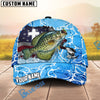 BlueJose Fishing Christian Cross Outdoorsman American Personalized Name Classic 3D Cap (13 Breeds)