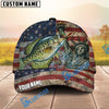 BlueJose Fishing Vintage USA Flag Statue Of Liberty Personalized Name Classic 3D Cap (13 Breeds)