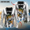 Bluejose Fishing Black White Hexagon Custom Name & Team Name 3D Shirts (12 Breeds)
