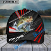 BlueJose Fishing Red White Tornado Graphic Personalized Name Classic 3D Cap (13 Breeds)