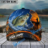 BlueJose Fishing Blue Sunset Ocean Camo Personalized Name Classic 3D Cap (13 Breeds)