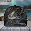 BlueJose Fishing Reaper Cracked Steel Skull Artwork Personalized Name Classic 3D Cap (13 Breeds)