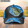BlueJose Fishing Metal Rip Sea Personalized Name Classic 3D Cap (13 Breeds)