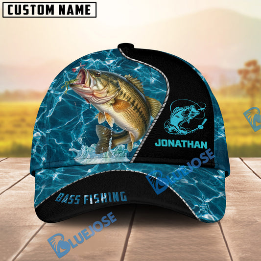 BlueJose Personalized  Fishing Water Blue Cap
