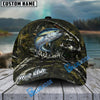 BlueJose Fishing Camouflage Water Splash Rod Reel Personalized Cap (13 Breeds)