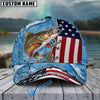 BlueJose Fishing Patriotic Lace-Up Design Personalized Cap (13 Breeds)