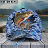 BlueJose Fishing Blue Camo Rip-Through Design Personalized Cap (13 Breeds)