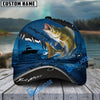 BlueJose Fishing Heartbeat Boat Scene Personalized Cap (13 Breeds)
