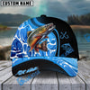 BlueJose Fishing Blue Water Design Personalized Cap (13 Breeds)
