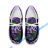 BlueJose Billiards Ball 8 Graffiti Street White Purple Green Canvas Loafer Shoes