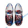 BlueJose Billiards Ball 8 Graffiti Street White Red Blue Canvas Loafer Shoes