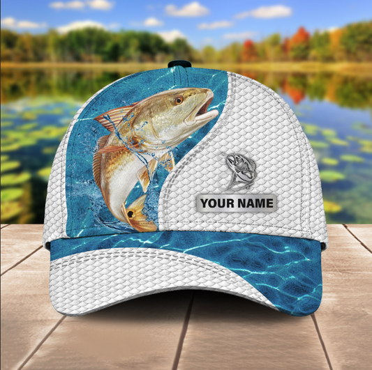 BlueJose Fishing Blue Redfish Cap