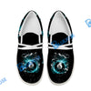 BlueJose Billiards Ball 8 Phoenix Arisen White Canvas Loafer Shoes (4 Colors)