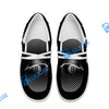BlueJose Gray Billiards White Canvas Loafer Shoes