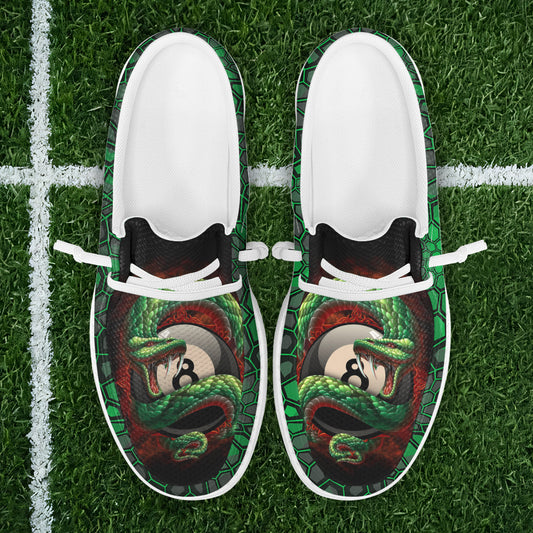 BlueJose Billiards Ball 8 Snake Skin Mesh Dude Shoes (4 Colors)