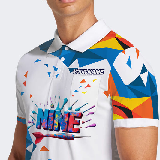 BlueJose Design Multicolor Nine Darts Personalized Name, Team Name Unisex Shirt
