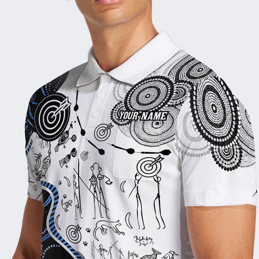 BlueJose Design Aboriginal Art Darts Personalized Name, Team Name Unisex Shirt