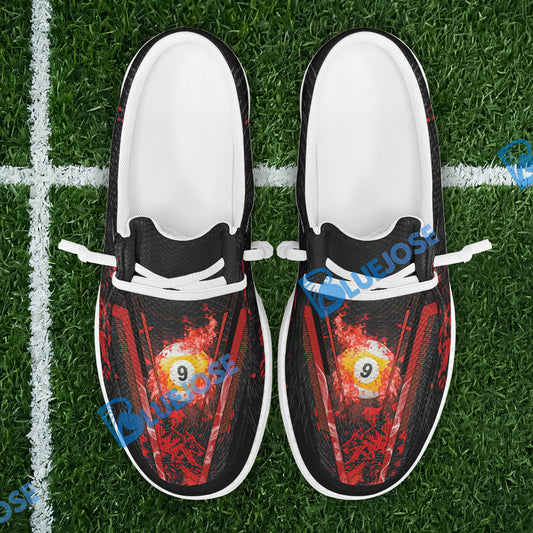 BlueJose Billiards Ball 9 Abstract Grunge Texture Mesh Dude Shoes (6 Colors)