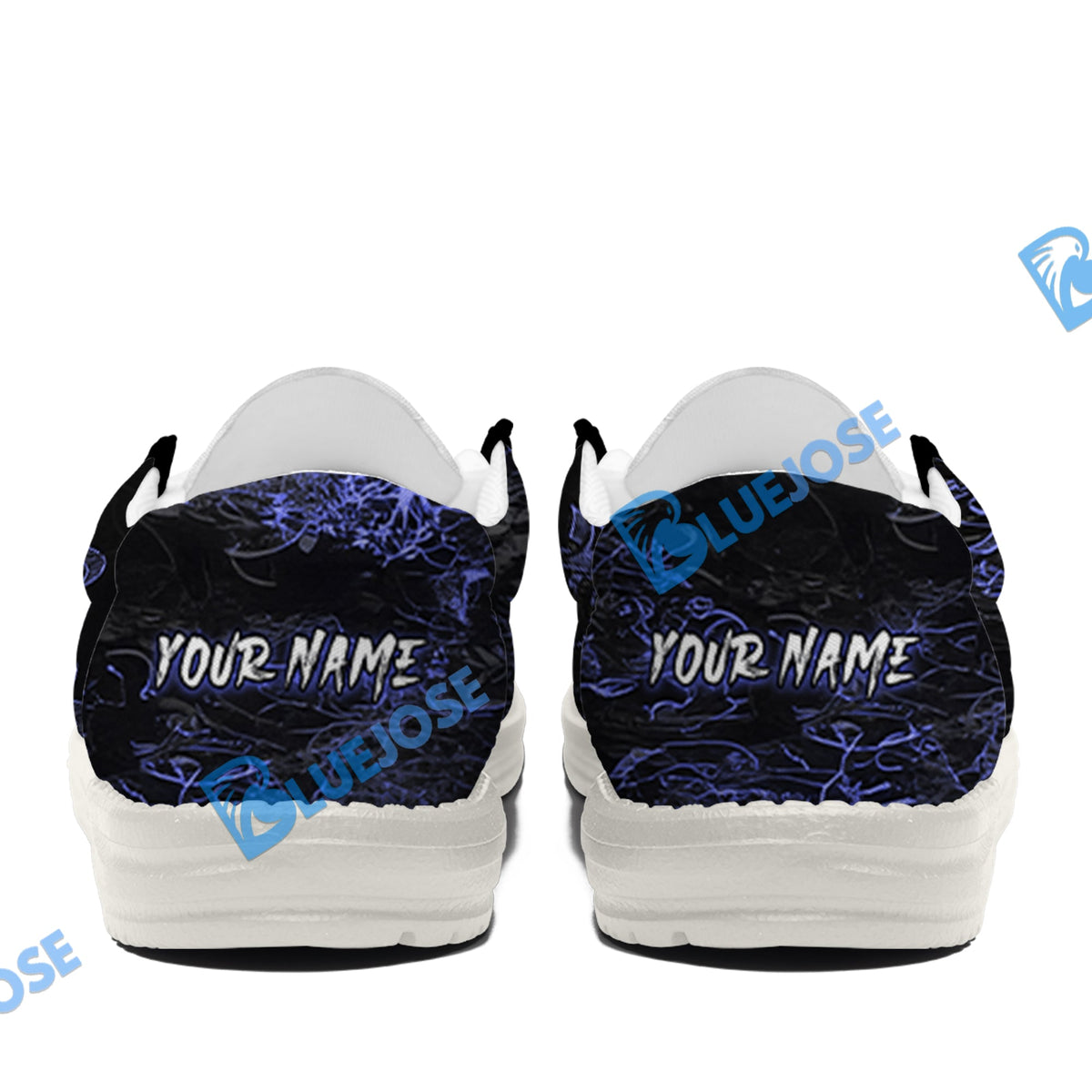 BlueJose Billiards Ball 8 & 9 Yinyang Dragon Tiger White Canvas Loafer Shoes ( 4 Colors )