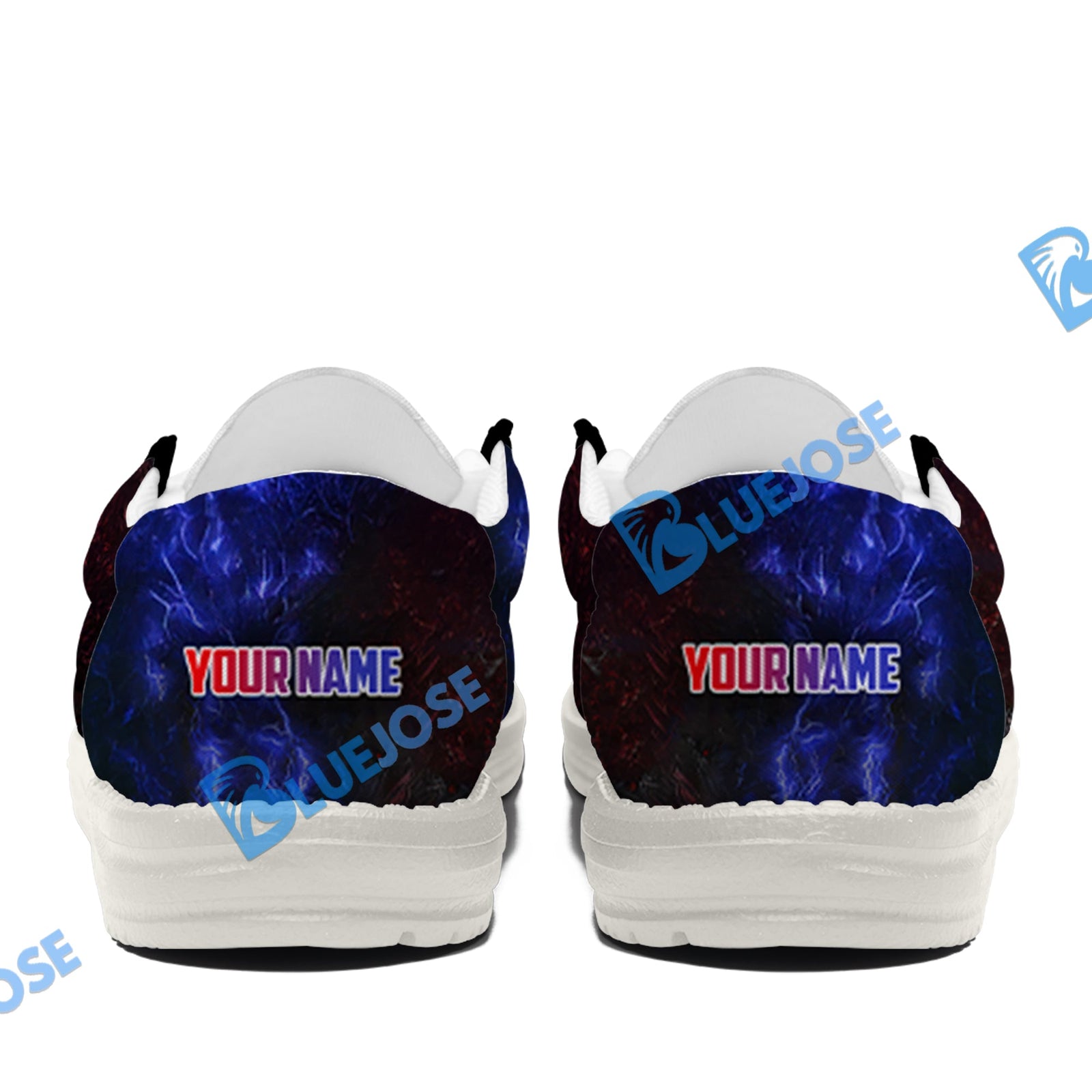 BlueJose Billiard Ball 8 Dragon And Wolf White Canvas Loafer Shoes