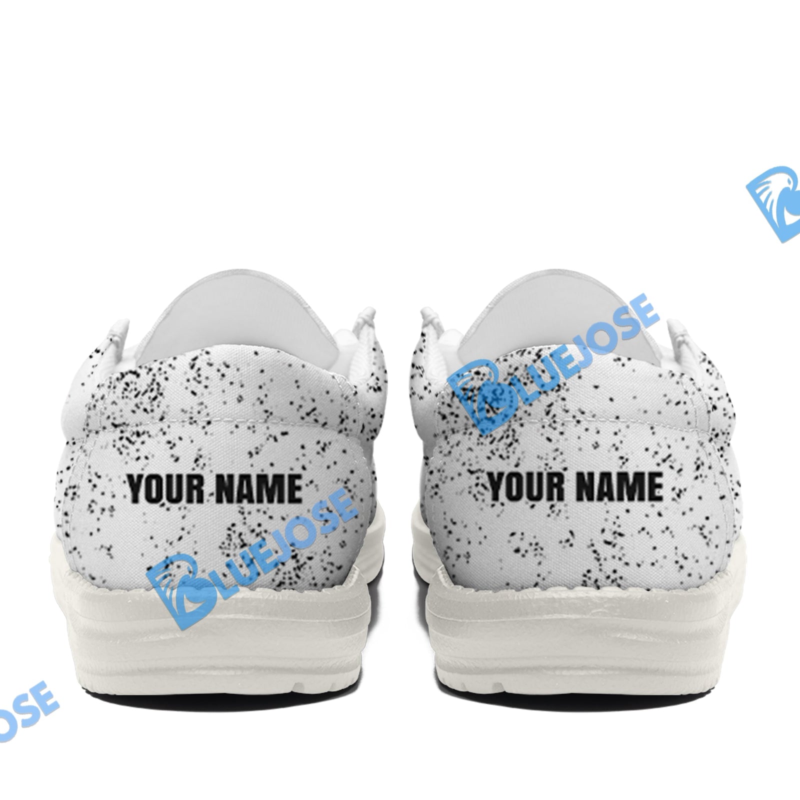 BlueJose Billiards USA Flag White Canvas Loafer Shoes